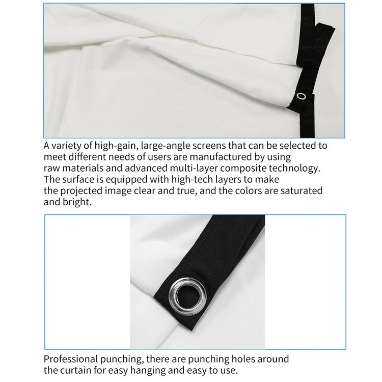 簡易摺疊高密度滌綸投影儀電影幕布