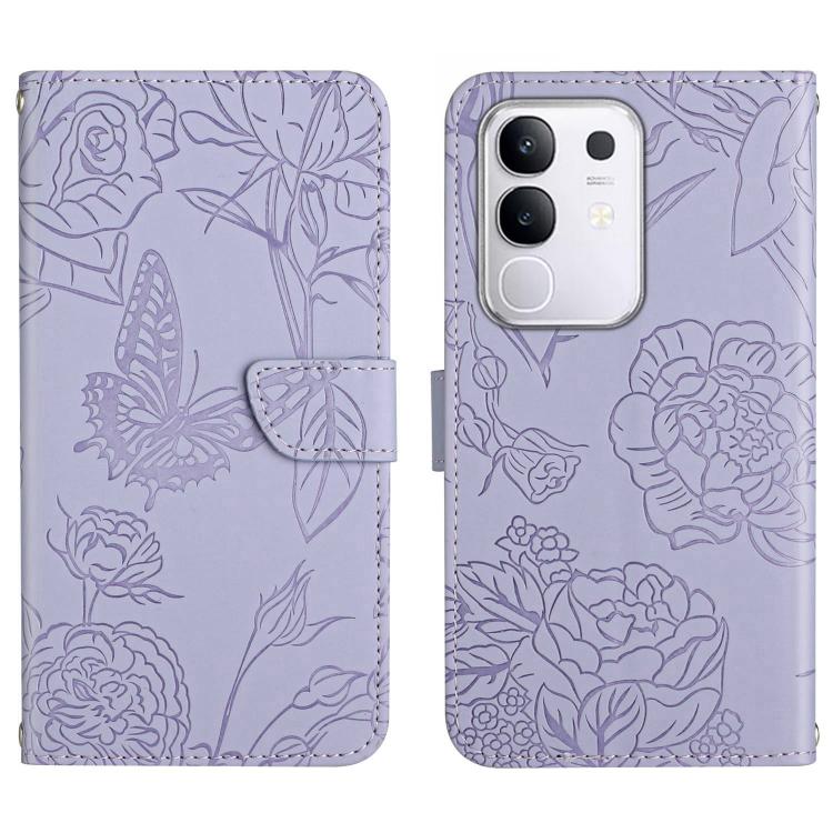 HT03 膚感蝴蝶壓花手機皮套, For vivo V60 Lite 5G, For vivo V60 5G, For vivo Y39 5G Global, For vivo V50 Lite 5G, For vivo Y04 4G / Y29s 5G, For vivo Y29 4G Global, For vivo V50 5G Global, For vivo Y02A 4G / Y02 4G / Y11 2023, For vivo Y56 5G Global