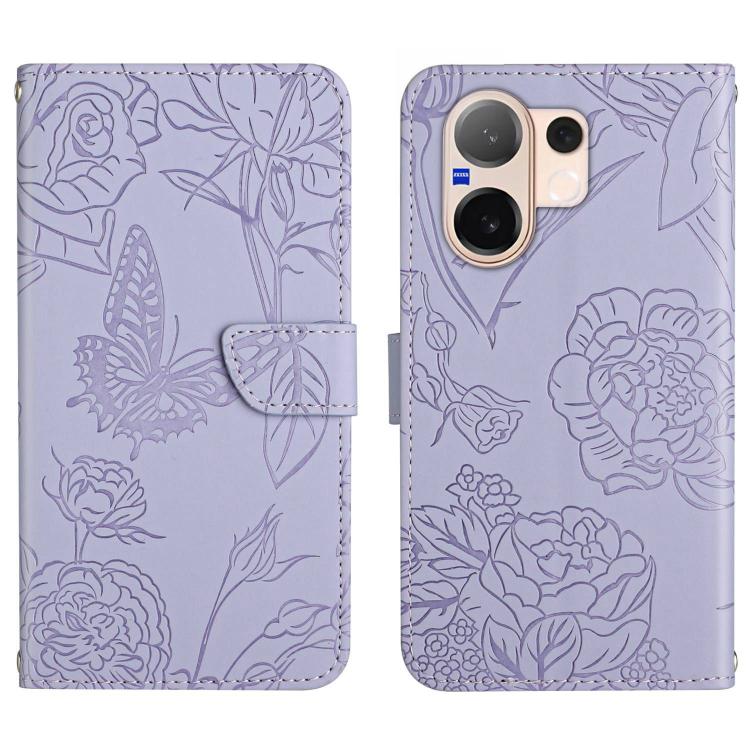 HT03 膚感蝴蝶壓花手機皮套, For vivo V60 Lite 5G, For vivo V60 5G, For vivo Y39 5G Global, For vivo V50 Lite 5G, For vivo Y04 4G / Y29s 5G, For vivo Y29 4G Global, For vivo V50 5G Global, For vivo Y02A 4G / Y02 4G / Y11 2023, For vivo Y56 5G Global