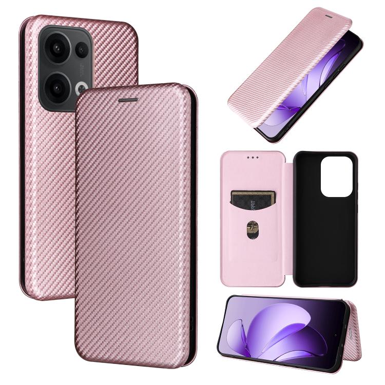 碳纖維翻蓋手機皮套, For OPPO A5 Pro 5G Global, For OPPO Reno13 5G Global, For OPPO Reno13 F 5G, For OPPO Find X8, For OPPO A3x 5G India, For OPPO Reno12 F 5G / 4G, For OPPO Reno11 PJH110, For OPPO Reno12 Pro 5G Global, For OPPO Reno12 5G Global