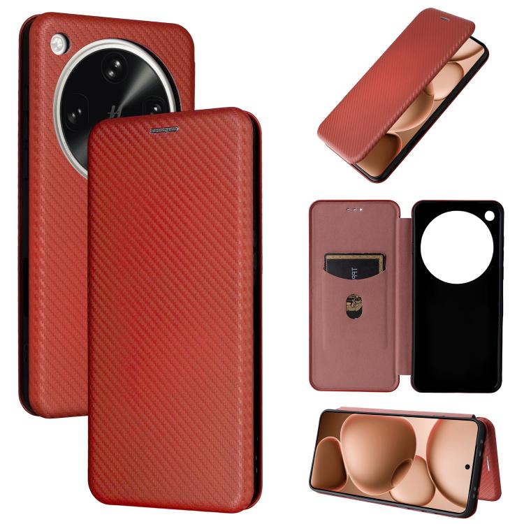 碳纖維翻蓋手機皮套, For OPPO Find X9, For OPPO A6 Pro 5G Global, For OPPO Find X9 Pro, For OPPO Reno14 Global / Reno14 F, For OPPO A5 5G / 4G Global, For OPPO Find X8s+ 5G, For OPPO Find X8s 5G, For OPPO Find X8 Ultra 5G, For OPPO F29 5G