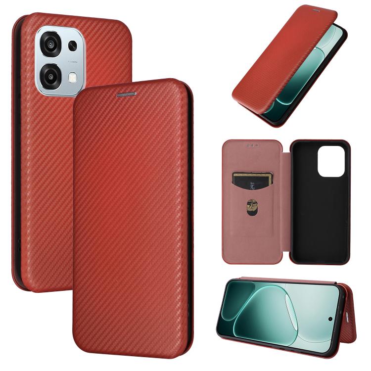 碳纖維翻蓋手機皮套, For OPPO Find X9, For OPPO A6 Pro 5G Global, For OPPO Find X9 Pro, For OPPO Reno14 Global / Reno14 F, For OPPO A5 5G / 4G Global, For OPPO Find X8s+ 5G, For OPPO Find X8s 5G, For OPPO Find X8 Ultra 5G, For OPPO F29 5G