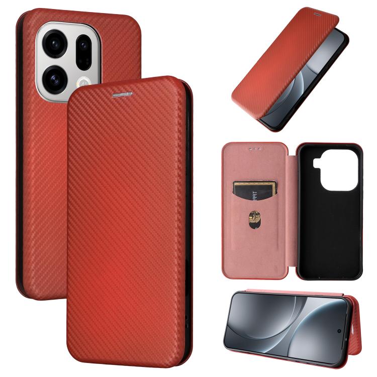 碳纖維翻蓋手機皮套, For OPPO Find X9, For OPPO A6 Pro 5G Global, For OPPO Find X9 Pro, For OPPO Reno14 Global / Reno14 F, For OPPO A5 5G / 4G Global, For OPPO Find X8s+ 5G, For OPPO Find X8s 5G, For OPPO Find X8 Ultra 5G, For OPPO F29 5G