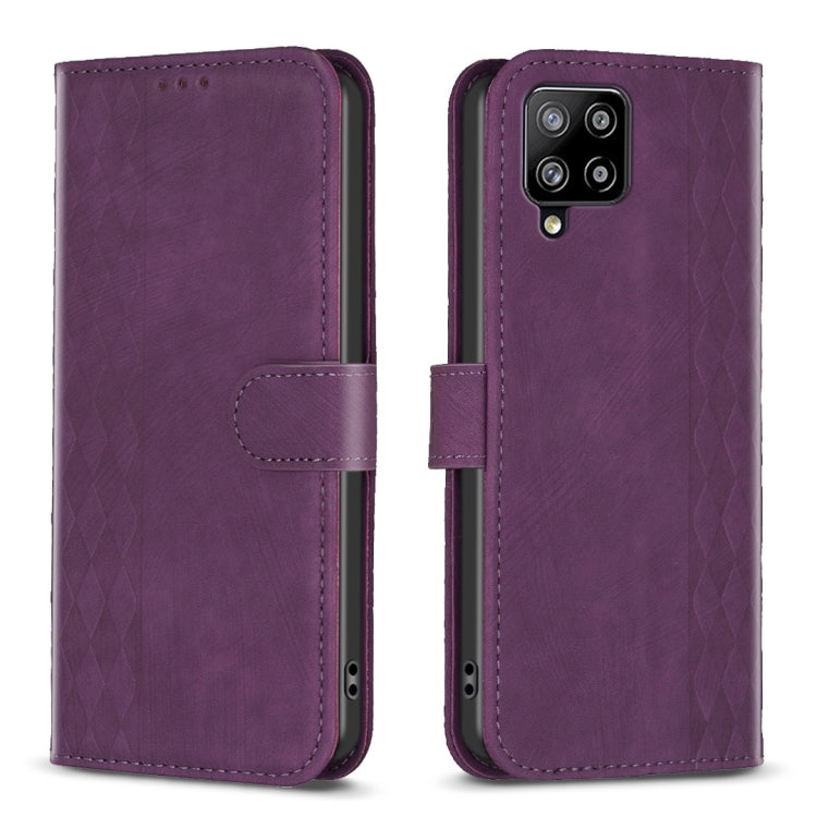 壓花格子手機皮套, For Samsung Galaxy A24 4G, For Samsung Galaxy A31, For Samsung Galaxy A32 4G, For Samsung Galaxy A32 5G, For Samsung Galaxy A33, For Samsung Galaxy A34, For Samsung Galaxy A41, For Samsung Galaxy A42 5G, For Samsung Galaxy A51 4G