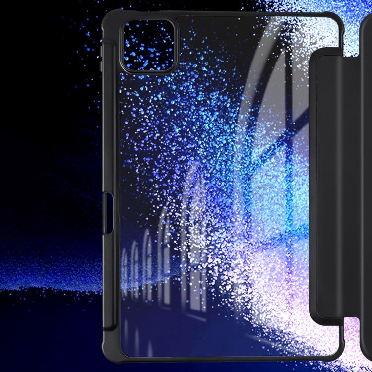 三折雅格透明亞克力PC智能休眠平板皮套帶筆槽, For Xiaomi Pad 6 / 6 Pro