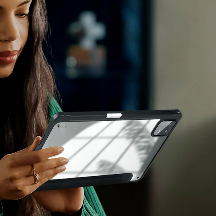 三折雅格透明亞克力PC智能休眠平板皮套帶筆槽, For Xiaomi Pad 6 / 6 Pro