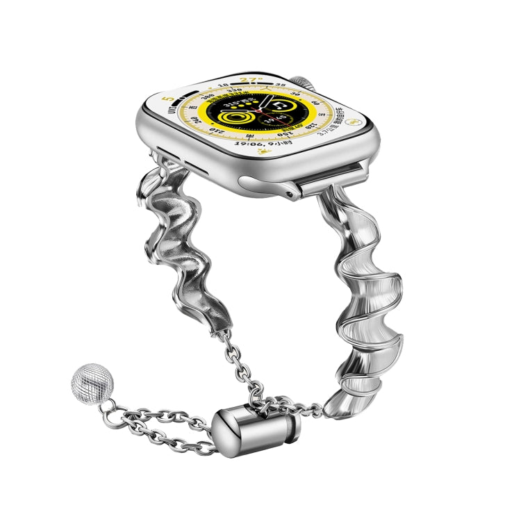 絲帶波浪手鏈金屬錶帶