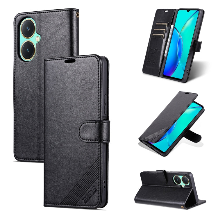 AZNS 羊皮紋左右開手機皮套, For vivo X100 Ultra, For vivo Y200i 5G / Y38 / T3X, For vivo S18 Pro, For vivo S18e, For vivo S18, For vivo Y100i 5G, For vivo X100 5G, For vivo Y200 5G, For vivo Y17s, For vivo Y35+ 5G/Y35m+ 5G/Y27 4G, For vivo Y02 / Y02A / Y11 2023