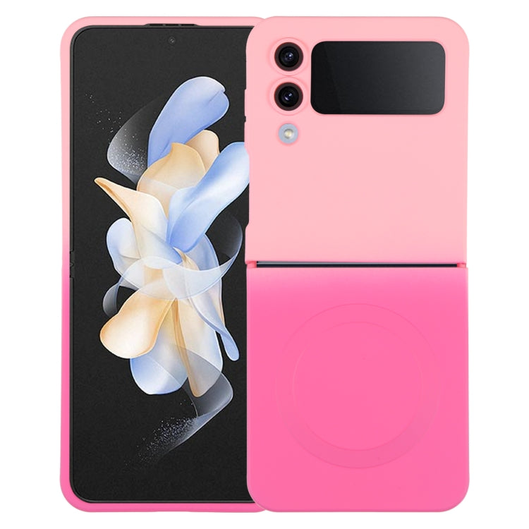 液態雙色漸變TPU磁吸Mafsafe手機殼帶鏡頭膜, For Samsung Galaxy Z Flip3 5G, For Samsung Galaxy Z Flip5, For Samsung Galaxy Z Flip4