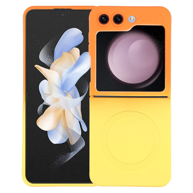 液態雙色漸變TPU磁吸Mafsafe手機殼帶鏡頭膜, For Samsung Galaxy Z Flip3 5G, For Samsung Galaxy Z Flip5, For Samsung Galaxy Z Flip4