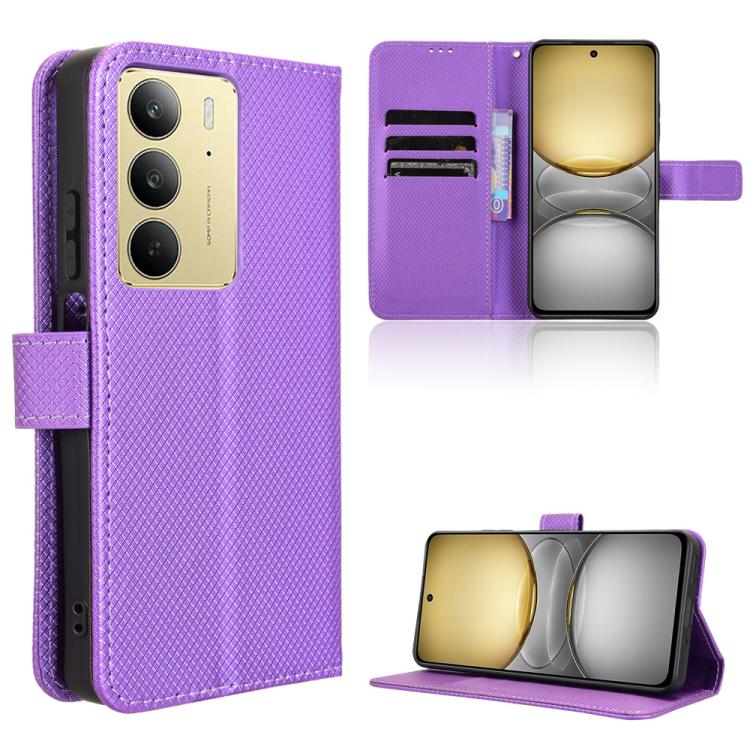 鑽石紋手機皮套, For Realme 14x 5G Malaysia / V70, For Realme 14 5G, For Realme P3 Ultra 5G, For Realme P3 5G / Neo7x 5G, For Realme 14 Pro Lite 5G, For Realme P3 Pro 5G, For Realme 14 Pro+ 5G, For Realme 14 Pro 5G, For Realme C75 4G