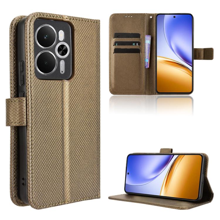 鑽石紋手機皮套, For Realme 14x 5G Malaysia / V70, For Realme 14 5G, For Realme P3 Ultra 5G, For Realme P3 5G / Neo7x 5G, For Realme 14 Pro Lite 5G, For Realme P3 Pro 5G, For Realme 14 Pro+ 5G, For Realme 14 Pro 5G, For Realme C75 4G