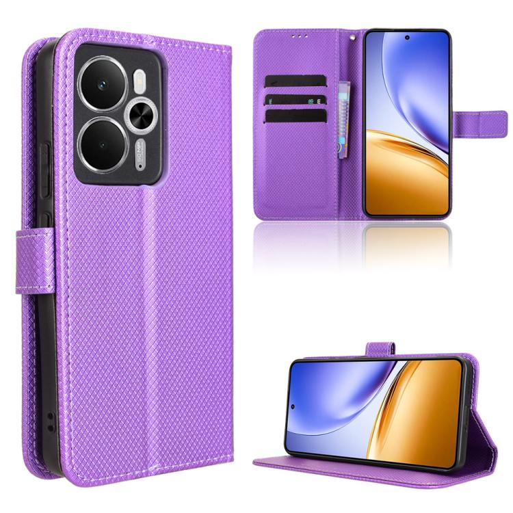 鑽石紋手機皮套, For Realme 14x 5G Malaysia / V70, For Realme 14 5G, For Realme P3 Ultra 5G, For Realme P3 5G / Neo7x 5G, For Realme 14 Pro Lite 5G, For Realme P3 Pro 5G, For Realme 14 Pro+ 5G, For Realme 14 Pro 5G, For Realme C75 4G