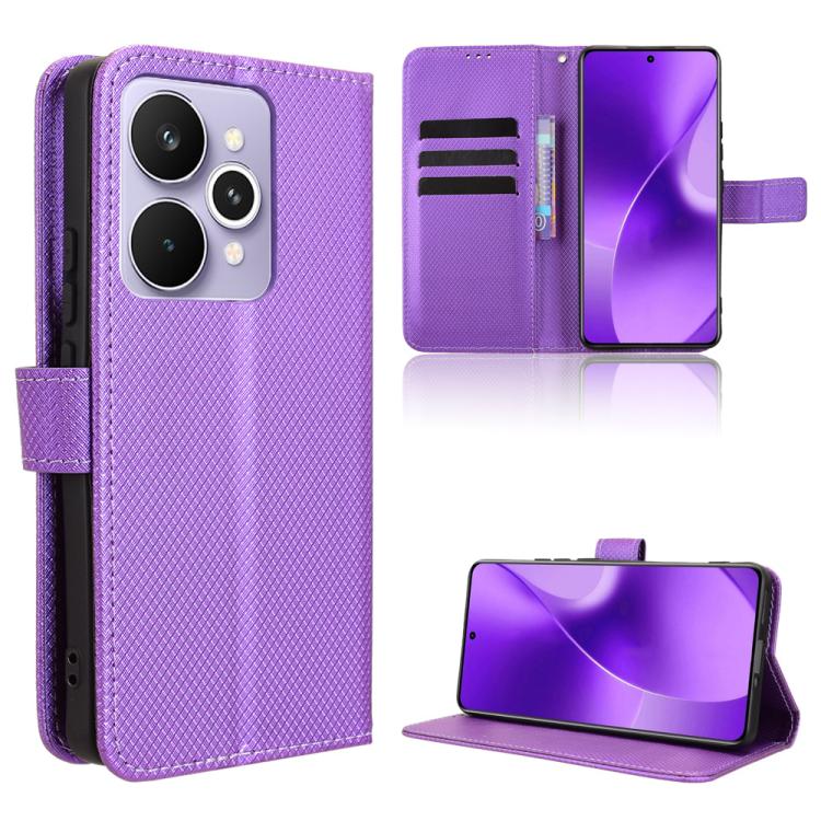 鑽石紋手機皮套, For Realme 15x 5G India / C85 5G, For Realme P4 Pro 5G, For Realme P4 5G, For Realme 15T 5G, For Realme C71 4G India / Note 70T 4G, For Realme 15 5G / 15 Pro 5G, For Realme 15 SEA, For Realme C71 4G, For Realme GT 7 5G