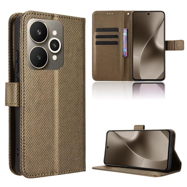 鑽石紋手機皮套, For Realme 15x 5G India / C85 5G, For Realme P4 Pro 5G, For Realme P4 5G, For Realme 15T 5G, For Realme C71 4G India / Note 70T 4G, For Realme 15 5G / 15 Pro 5G, For Realme 15 SEA, For Realme C71 4G, For Realme GT 7 5G