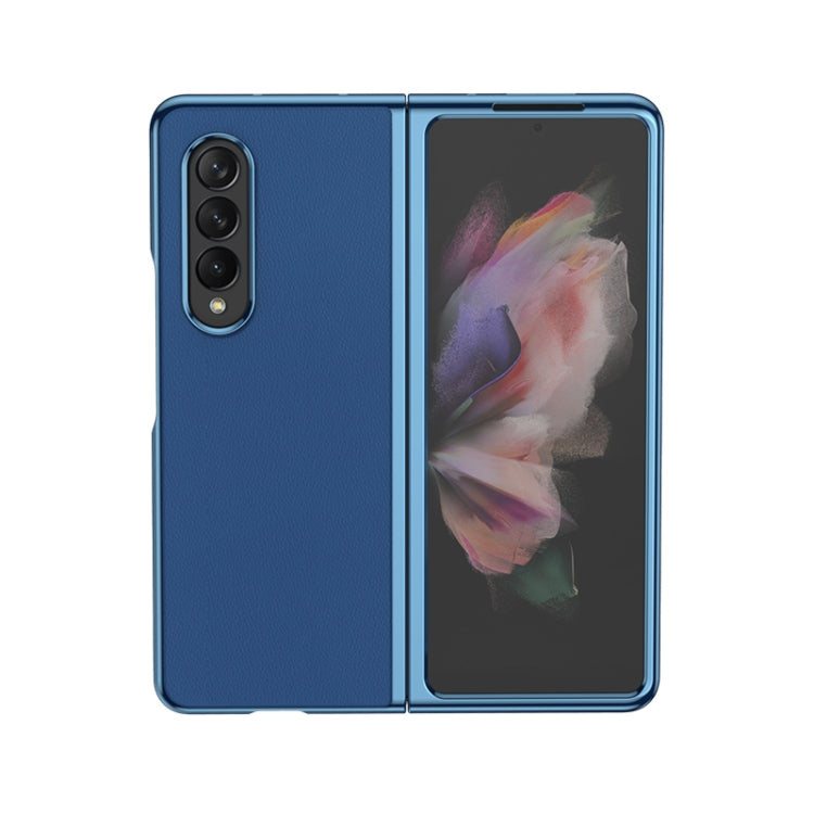 電鍍素皮摺疊手機殼, For Samsung Galaxy Z Fold4, For Samsung Galaxy Z Fold3, For Samsung Galaxy Z Flip4, For Samsung Galaxy Z Flip3