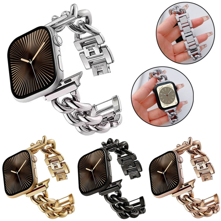 大牛仔鏈金屬錶帶