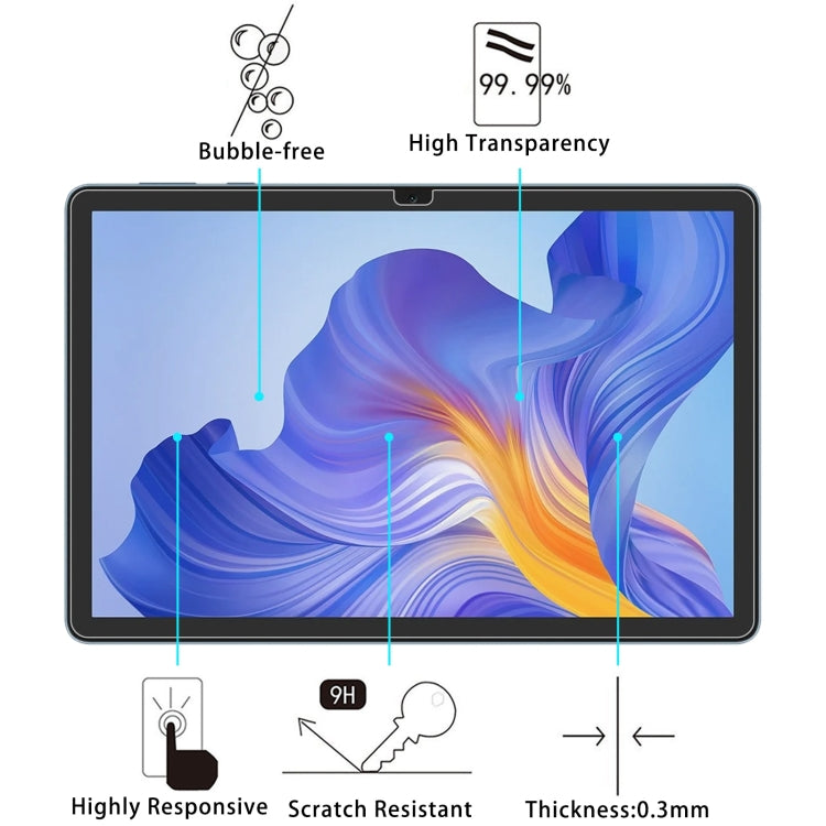 0.26mm 9H 2.5D 半屏鋼化玻璃保護膜, For Honor Pad X8 (1pc)