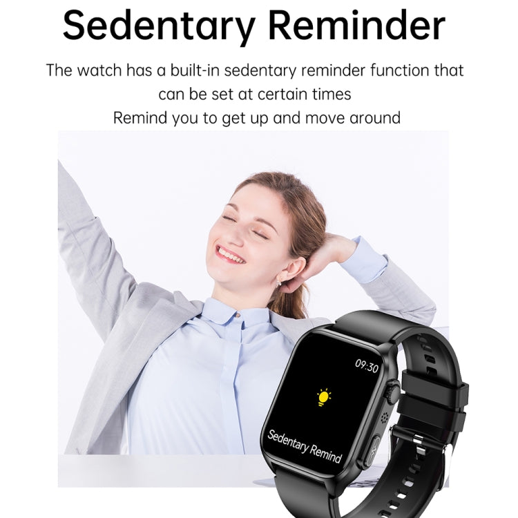 TK12 1.96英寸IP67防水硅膠錶帶智能手錶 支持心電/遠程家庭護理/藍牙通話/體溫監測