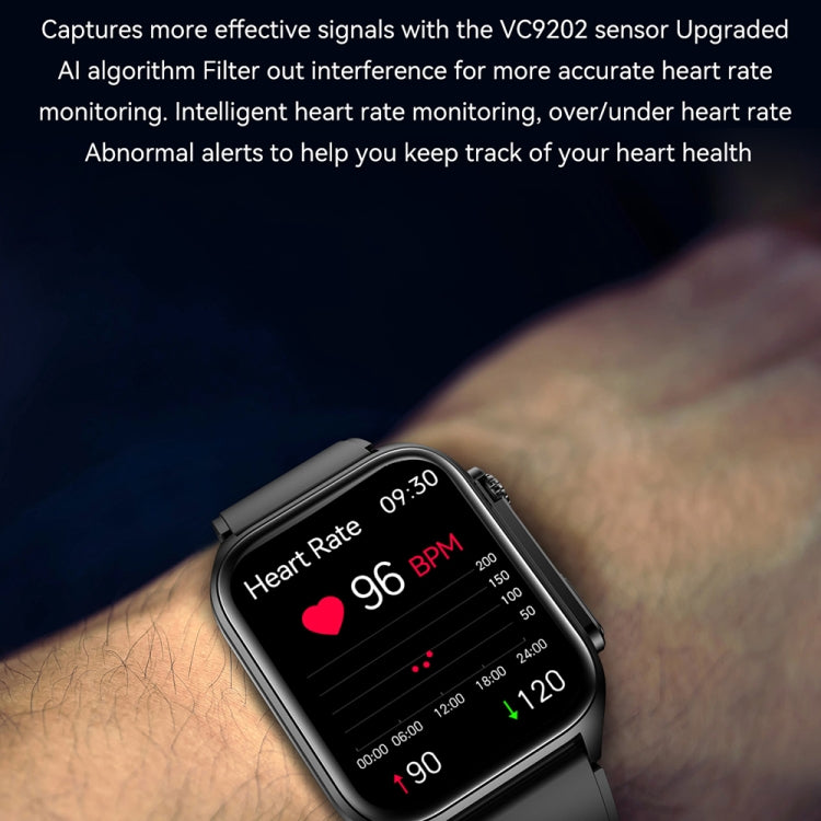 TK12 1.96英寸IP67防水硅膠錶帶智能手錶 支持心電/遠程家庭護理/藍牙通話/體溫監測