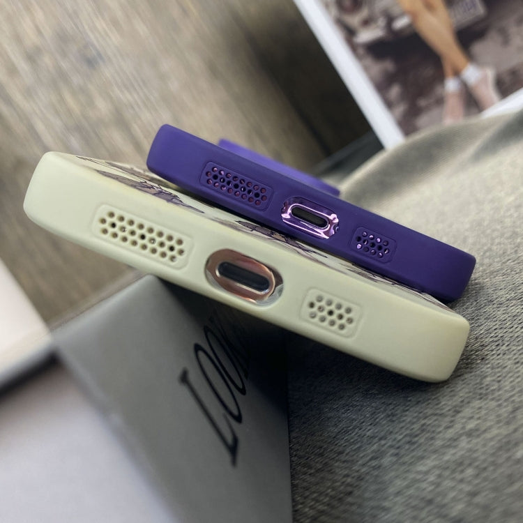 液態硅膠天使眼行人圖案手機殼