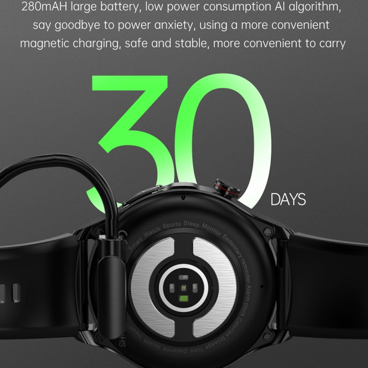 TK22 1.39英寸IP67防水皮錶帶智能手錶 支持心電/無創血糖, Leather Band (Black), Leather Band (Brown)