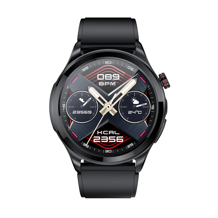 TK22 1.39英寸IP67防水硅膠錶帶智能手錶 支持心電/無創血糖, Silicone Band (Black), Silicone Band (Blue), Silicone Band (Red)