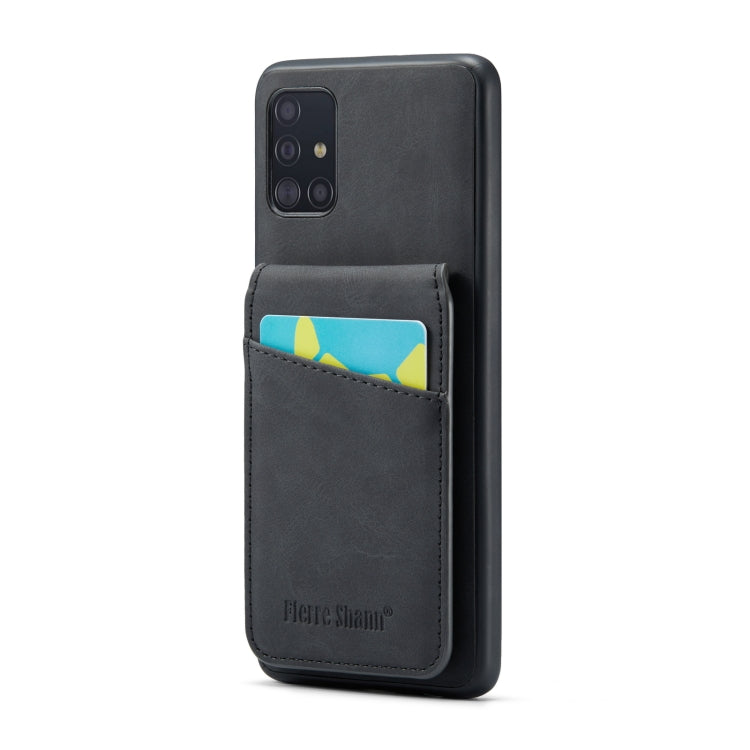 Fierre Shann 瘋馬紋插卡支架后蓋PU手機殼, For Samsung Galaxy A22 5G, For Samsung Galaxy A51 5G, For Samsung Galaxy A71 5G, For Samsung Galaxy A53 5G, For Samsung Galaxy A73 5G, For Samsung Galaxy A33 5G, For Samsung Galaxy A52 4G / 5G, For Samsung Galaxy A72 4G / 5G