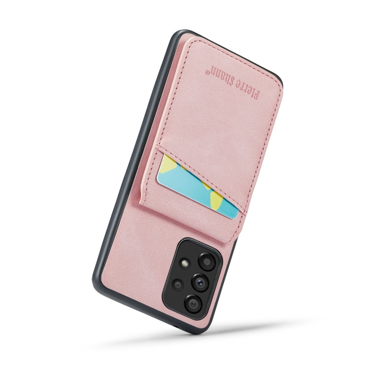 Fierre Shann 瘋馬紋插卡支架后蓋PU手機殼, For Samsung Galaxy A23 4G / 5G, For Samsung Galaxy A54 5G, For Samsung Galaxy A34 5G