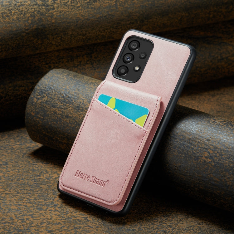 Fierre Shann 瘋馬紋插卡支架后蓋PU手機殼, For Samsung Galaxy A23 4G / 5G, For Samsung Galaxy A54 5G, For Samsung Galaxy A34 5G