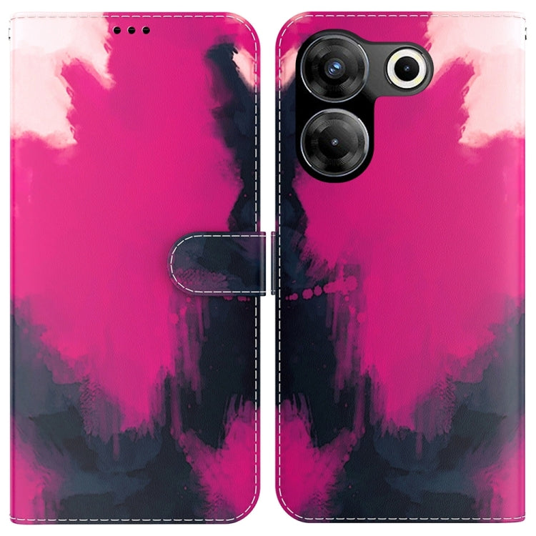 水彩圖案左右開手機皮套