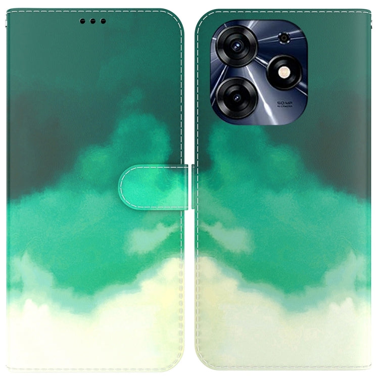 水彩圖案左右開手機皮套