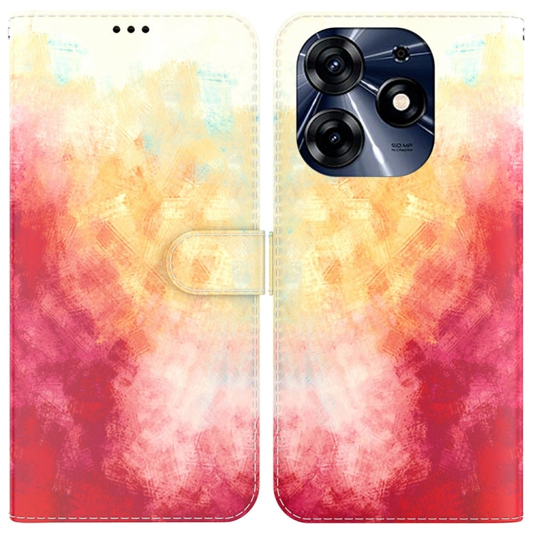 水彩圖案左右開手機皮套