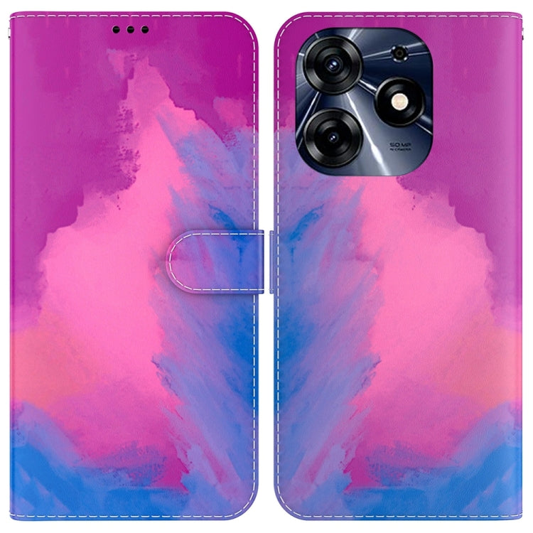 水彩圖案左右開手機皮套