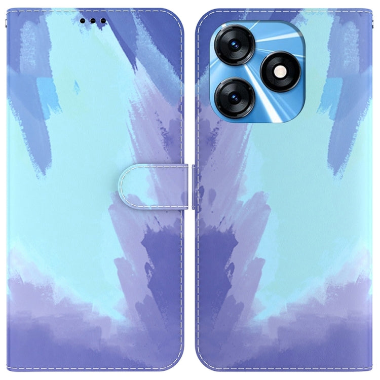 水彩圖案左右開手機皮套