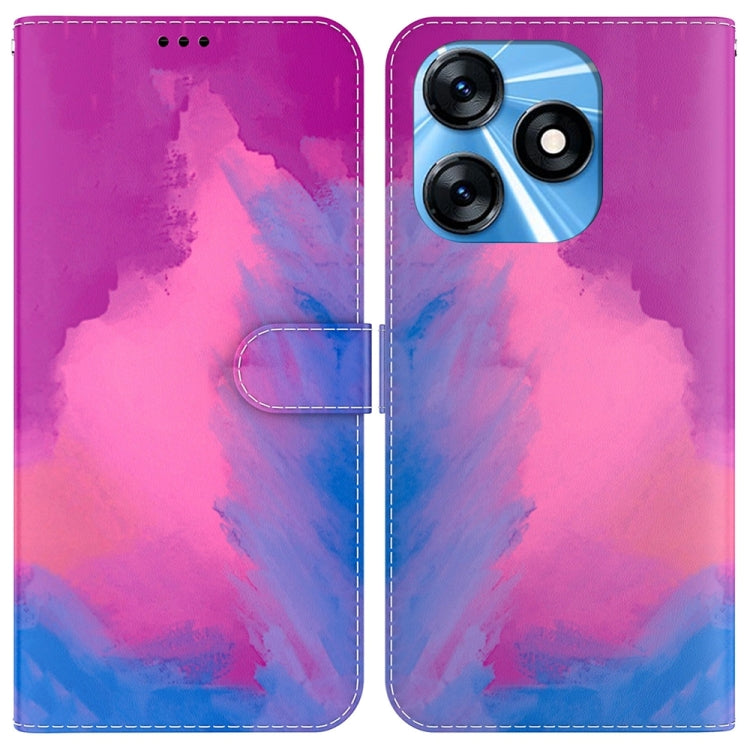 水彩圖案左右開手機皮套