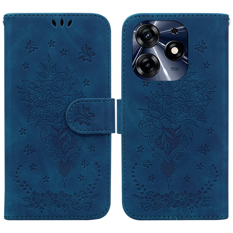 壓印蝴蝶玫瑰花手機皮套