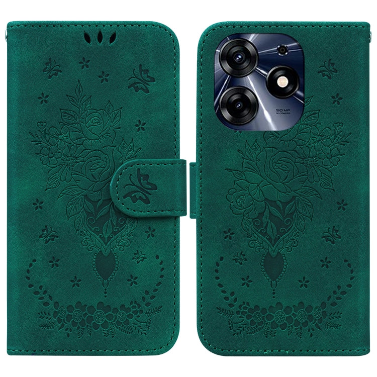 壓印蝴蝶玫瑰花手機皮套