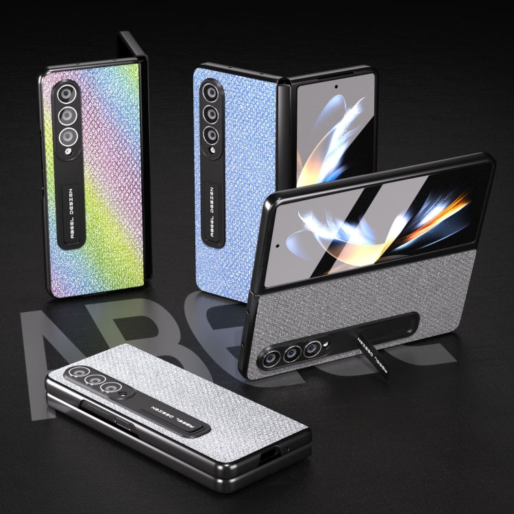 ABEEL 殼膜一體鑽石系列黑邊手機殼帶支架, For Samsung Galaxy Z Fold3 5G, For Xiaomi Mix Fold 2, For Samsung Galaxy Z Fold5, For Samsung Galaxy Z Fold4 5G
