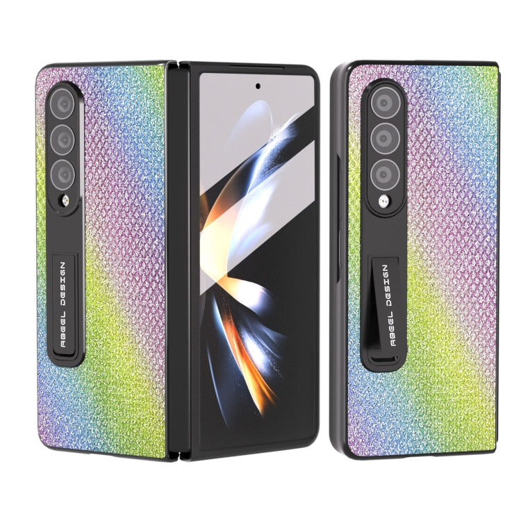 ABEEL 殼膜一體鑽石系列黑邊手機殼帶支架, For Samsung Galaxy Z Fold3 5G, For Xiaomi Mix Fold 2, For Samsung Galaxy Z Fold5, For Samsung Galaxy Z Fold4 5G