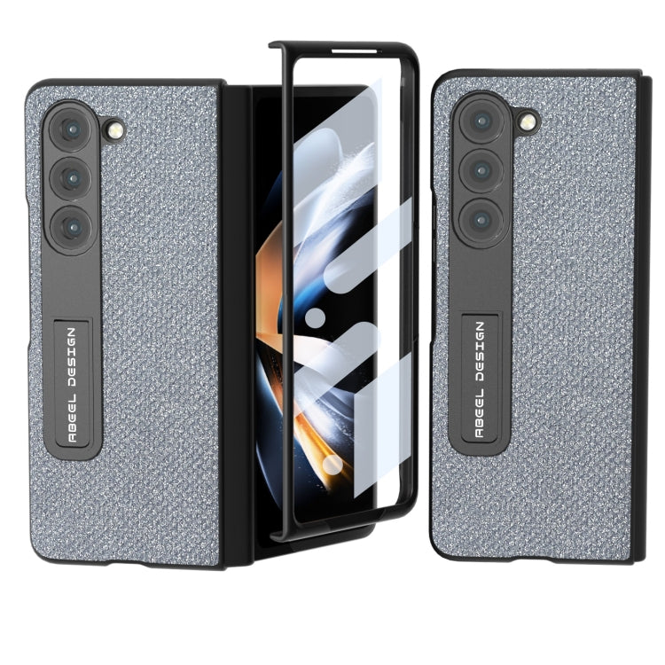ABEEL 殼膜一體鑽石系列黑邊手機殼帶支架, For Samsung Galaxy Z Fold3 5G, For Xiaomi Mix Fold 2, For Samsung Galaxy Z Fold5, For Samsung Galaxy Z Fold4 5G