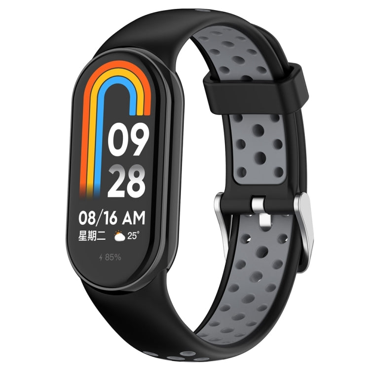 雙色鋼插頭硅膠錶帶, For Xiaomi Mi Band 8