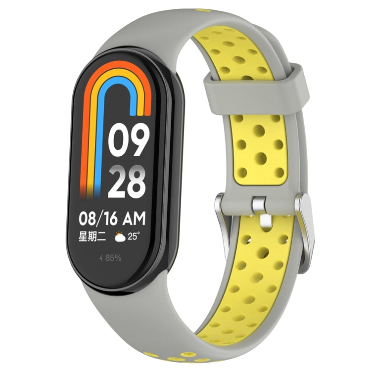 雙色鋼插頭硅膠錶帶, For Xiaomi Mi Band 8