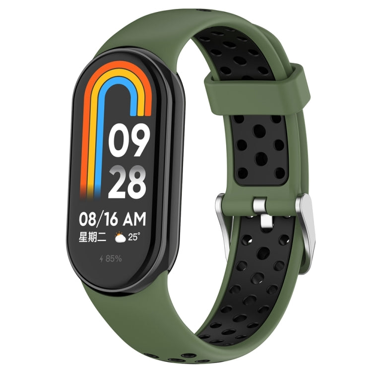 雙色鋼插頭硅膠錶帶, For Xiaomi Mi Band 8
