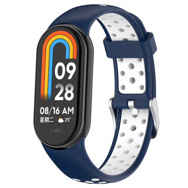 雙色鋼插頭硅膠錶帶, For Xiaomi Mi Band 8