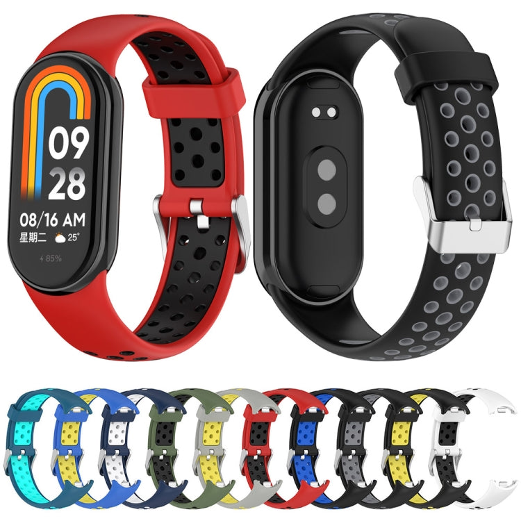 雙色鋼插頭硅膠錶帶, For Xiaomi Mi Band 8