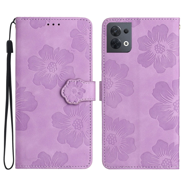 花朵壓花圖案手機皮套, For OPPO A58, For OPPO A17, For OPPO Reno8 Lite 5G / Reno7 Z, For OPPO A57 2022 / A77 5G, For OPPO Reno8 Pro 5G, For OPPO Reno8 5G, For OPPO Find X5 Pro, For OPPO Find X5, For OPPO Find X5 Lite / Reno7 5G