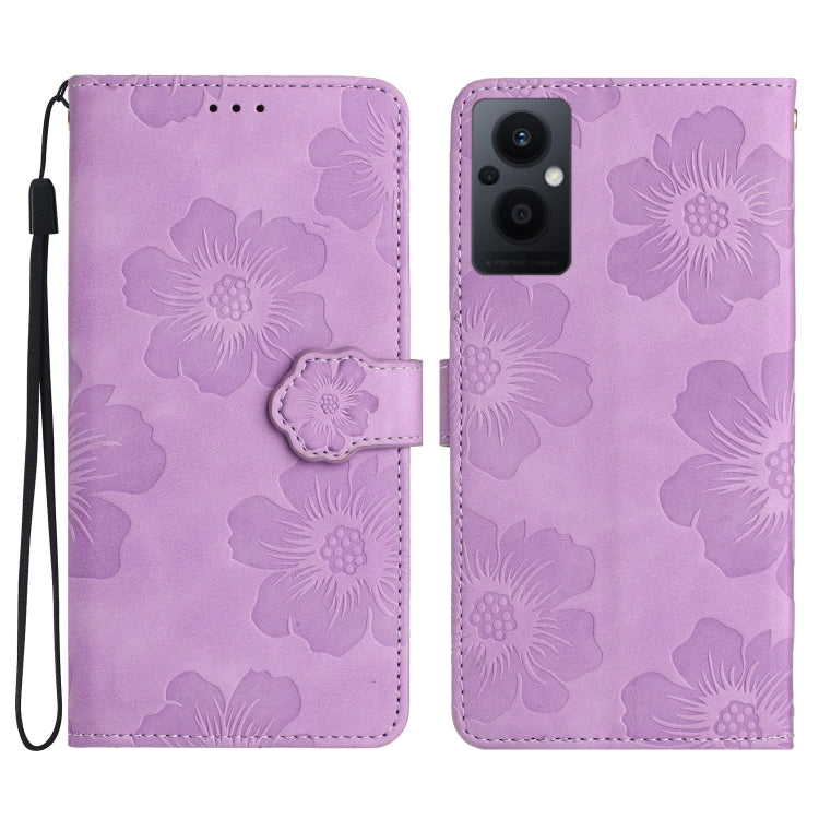 花朵壓花圖案手機皮套, For OPPO A58, For OPPO A17, For OPPO Reno8 Lite 5G / Reno7 Z, For OPPO A57 2022 / A77 5G, For OPPO Reno8 Pro 5G, For OPPO Reno8 5G, For OPPO Find X5 Pro, For OPPO Find X5, For OPPO Find X5 Lite / Reno7 5G