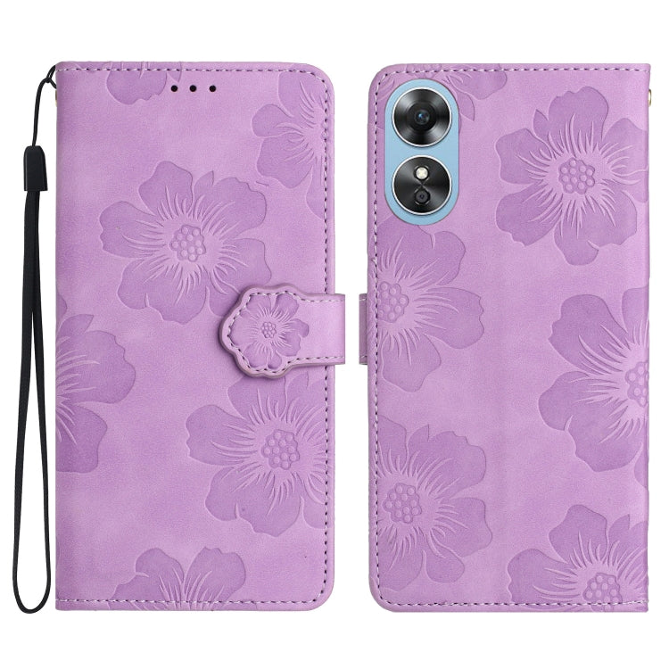 花朵壓花圖案手機皮套, For OPPO A58, For OPPO A17, For OPPO Reno8 Lite 5G / Reno7 Z, For OPPO A57 2022 / A77 5G, For OPPO Reno8 Pro 5G, For OPPO Reno8 5G, For OPPO Find X5 Pro, For OPPO Find X5, For OPPO Find X5 Lite / Reno7 5G
