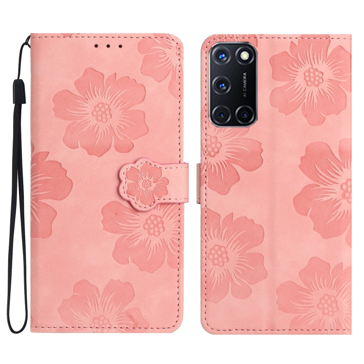 花朵壓花圖案手機皮套, For OPPO A36 / A76 / A96, For OPPO A94 5G, For OPPO A74 / A54 / A93 5G, For OPPO A52 / A72 / A92, For OPPO A79 5G